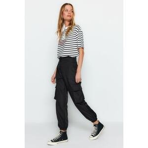 Trendyol Black Cargo Pocket Parachute Pants