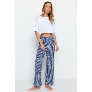 Trendyol Pajama Bottoms - Dark blue - Straight