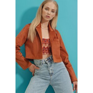 Trend Alaçatı Stili Jacket - Orange - Regular fit