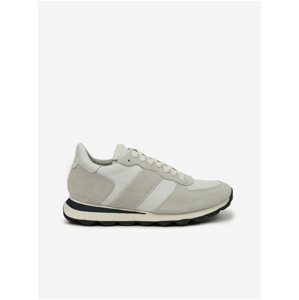 Light Grey Mens Suede Sneakers Geox - Men