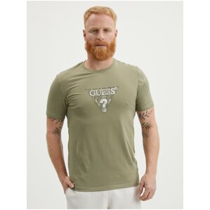 Khaki Men's T-Shirt Guess - Men's