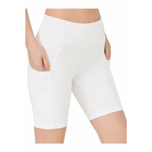 LOS OJOS Women's White High Waist Contouring Double Pocket