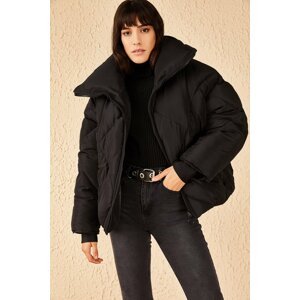 Bianco Lucci Women's Black Oversize Down Coat