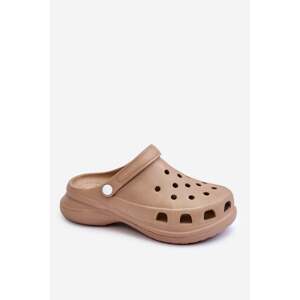 Crocs foam sandals on a robust outsole Katniss beige