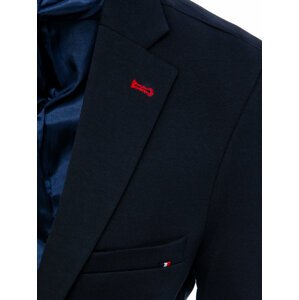 Men's elegant dark blue single-breasted jacket Dstreet