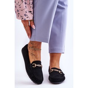 Classic Suede Moccasins with Black Amera