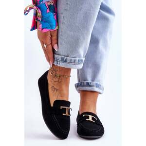 Classic Slip On Moccasins Black Carly