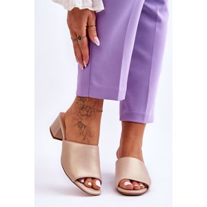 Elegant smooth slippers Sergio Leone beige