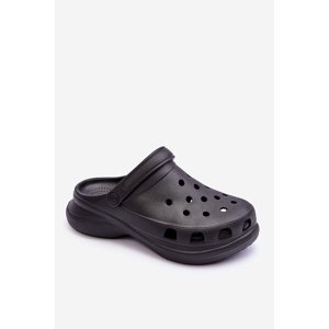 Crocs foam sandals on a robust black Katniss sole