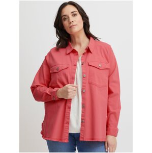 Pink Denim Shirt Jacket Fransa - Women