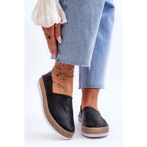 Leather Espadrilles Moccasins Big Star LL276002 Black