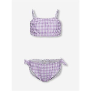 Light purple girly checkered swimwear ONLY Irena - Girls