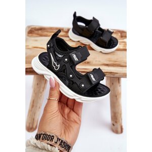 Boys Velcro Sandals black and white Tobias