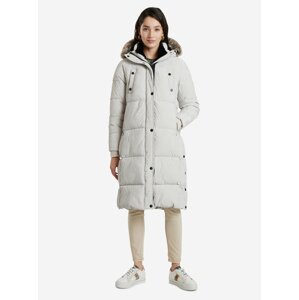 Light gray women's winter coat Desigual Antartica - Ladies