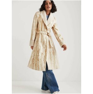 Beige Women Patterned Coat Desigual Marvelous - Women