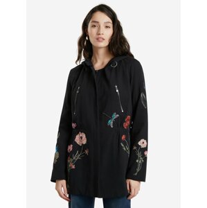 Black Women Floral Parka Desigual Beleňo - Women