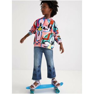 Pink Girl Patterned Hoodie Desigual Hidra - Girls