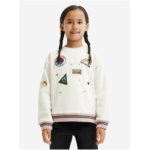 Desigual Verde Cream Sweatshirt for Girls - Girls