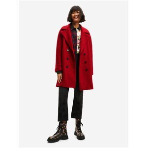 Red Women's Winter Coat with Wool Desigual London - Ladies