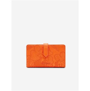 Desigual Alpha Pia Medium Orange Women's Floral Wallet - Women