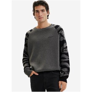 Dark gray men's sweater Desigual Arnaldo - Men