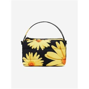 Yellow-Black Womens Flowered Handbag Desigual Lacroix Margaritas - Ladies