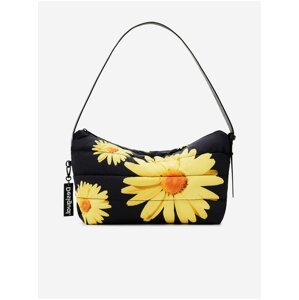 Yellow-Black Womens Flowered Handbag Desigual Margaritas Dover - Women