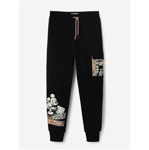 Black Boys Patterned Sweatpants Desigual Mickey - Boys