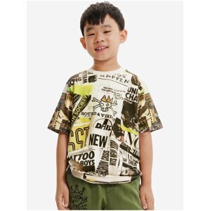 Cream Desigual Negro Printed Boys T-Shirt - Boys