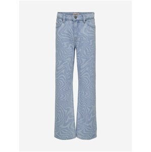 Light blue girly patterned jeans ONLY Camille - Girls