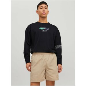 Black Mens Sweatshirt Jack & Jones Digital - Men