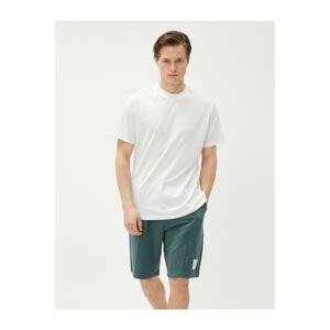 Koton Lace-Up Shorts With Pocket Detail Ribbed Labels.