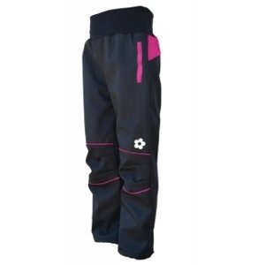 Summer softshell trousers - black-raspberry