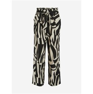 Cream-black women's patterned trousers VILA Dogma - Women