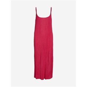 Dark pink women's maxi-dresses VILA Plisa - Ladies