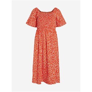 Orange Women's Patterned Midishats VILA Sille - Ladies