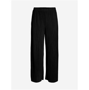 Black Ladies pleated trousers VILA Plisa - Ladies