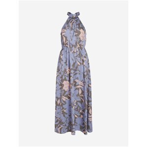 Light purple women's flowered maxi-dresses VILA Beatrice - Ladies