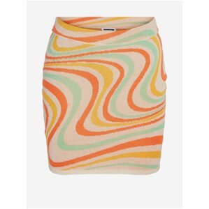 Orange Ladies Patterned Skirt Noisy May Alana - Ladies