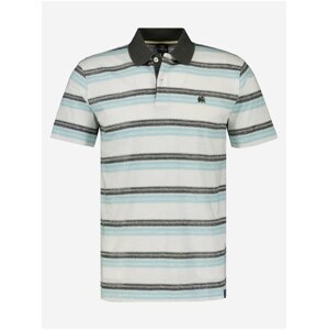Black and white men's striped polo shirt LERROS - Men
