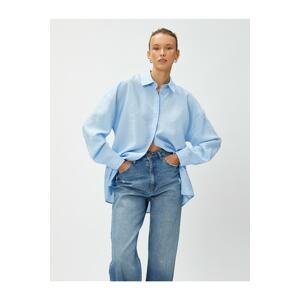 Koton Oversize Shirt with Back Detail Long Sleeve