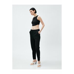 Koton Skinny-Legged Sweatpants Ribbed Tie Waist.