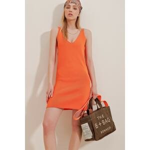 Trend Alaçatı Stili Dress - Orange - Basic