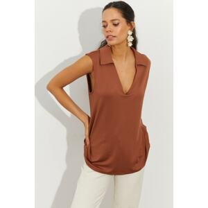 Cool & Sexy Blouse - Brown - Regular fit