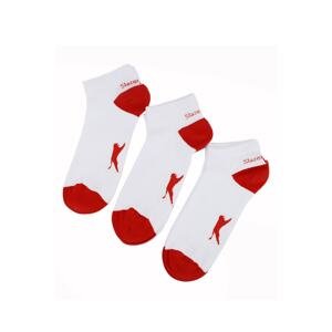 Slazenger Jackie Men's Three-Piece Socks White / Red