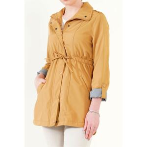 Bigdart 10322 Trench Coat with Gathered Waist - Camel