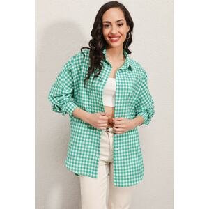 Bigdart 3900 Oversize Check Shirt - Y.green