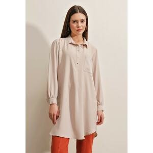 Bigdart Tunic - Beige - Relaxed fit