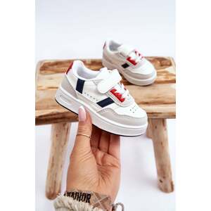 Classic children's sports shoes white and red Marlin