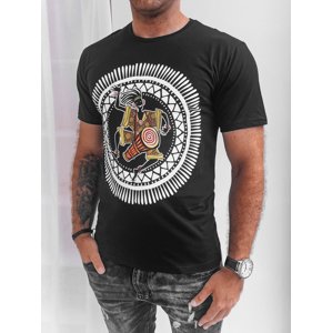 Men's Black T-shirt with Dstreet print